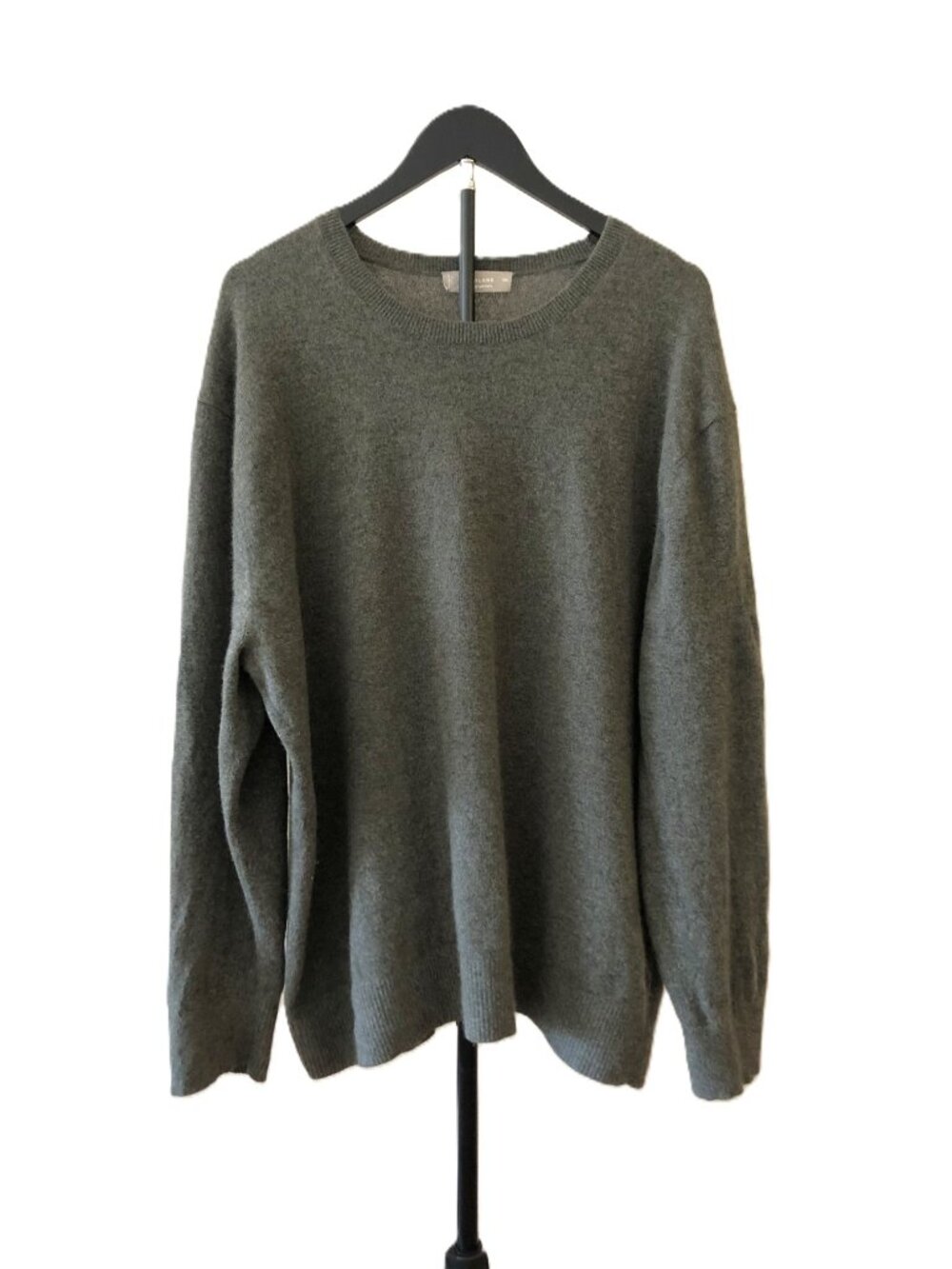 Everlane Cashmere Sweater Knit Crew Neck Pullover Gray Green Mens 3XL